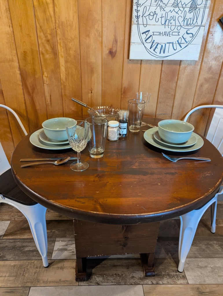 dining table set for 2