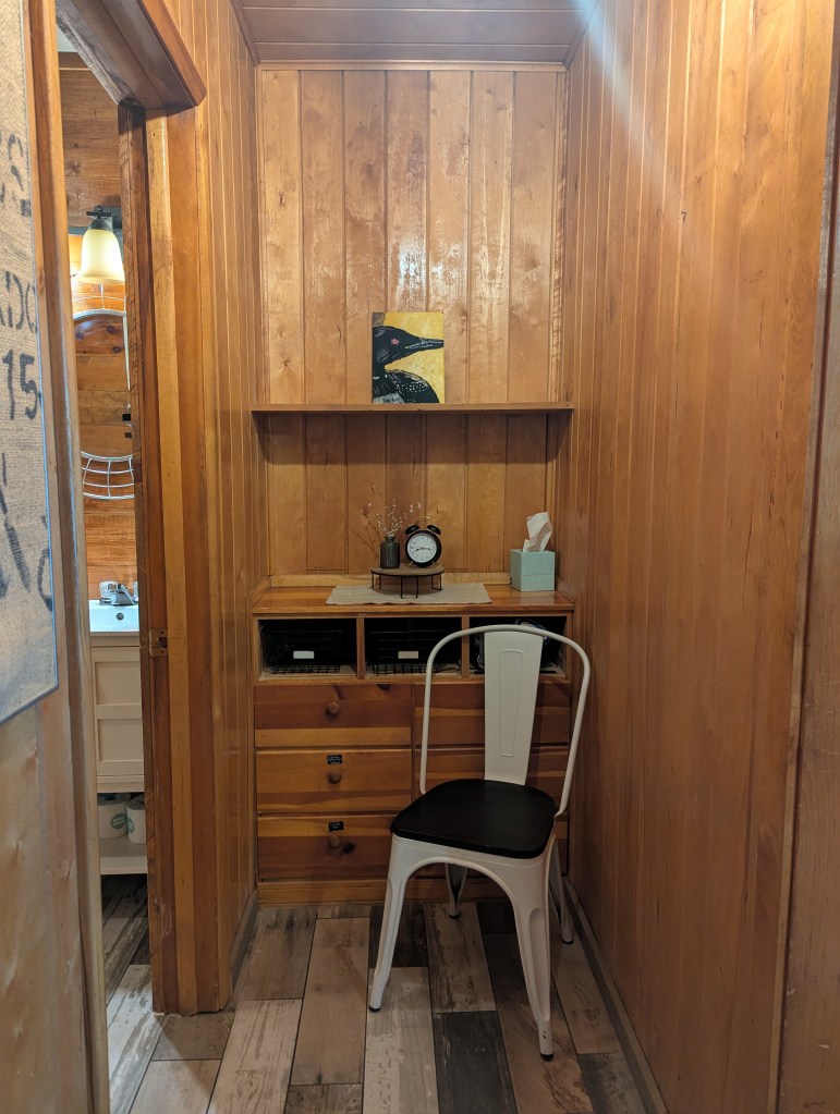 extra storage dresser built in